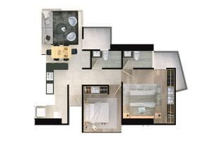Apartamento tipo 2 Torre 4