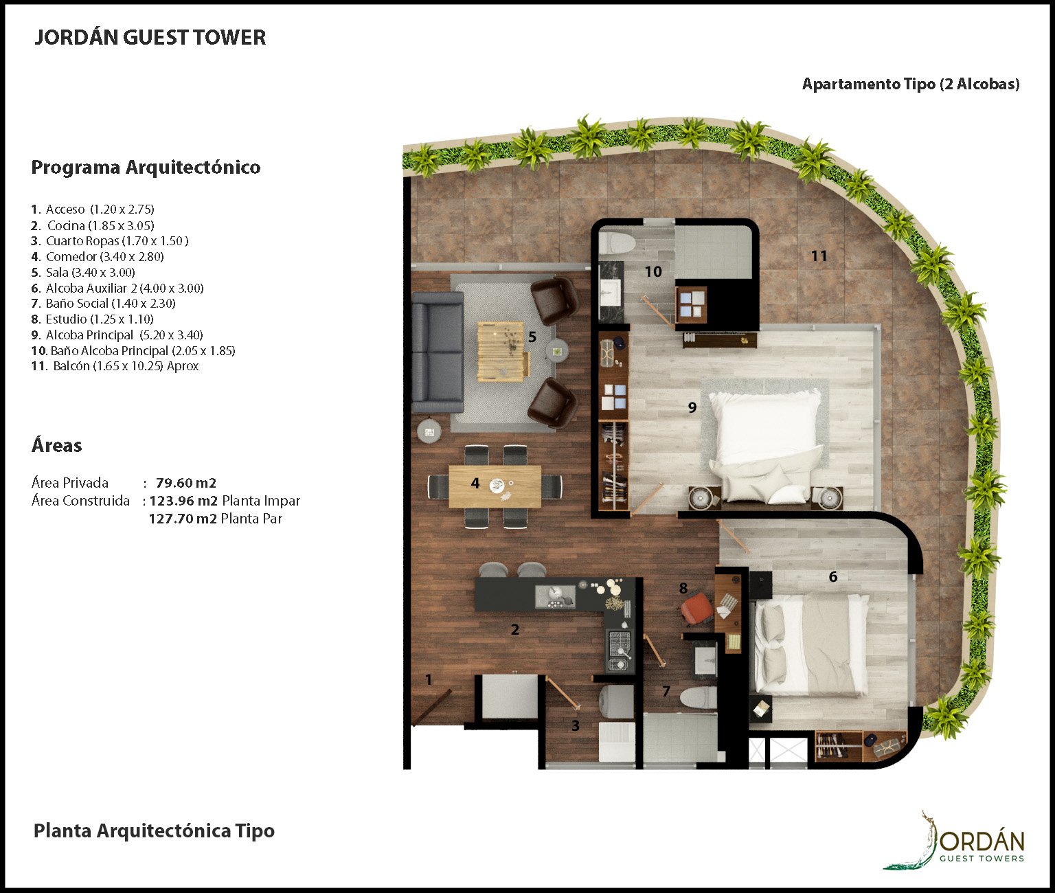 Planta Apto 07 Guest Tower